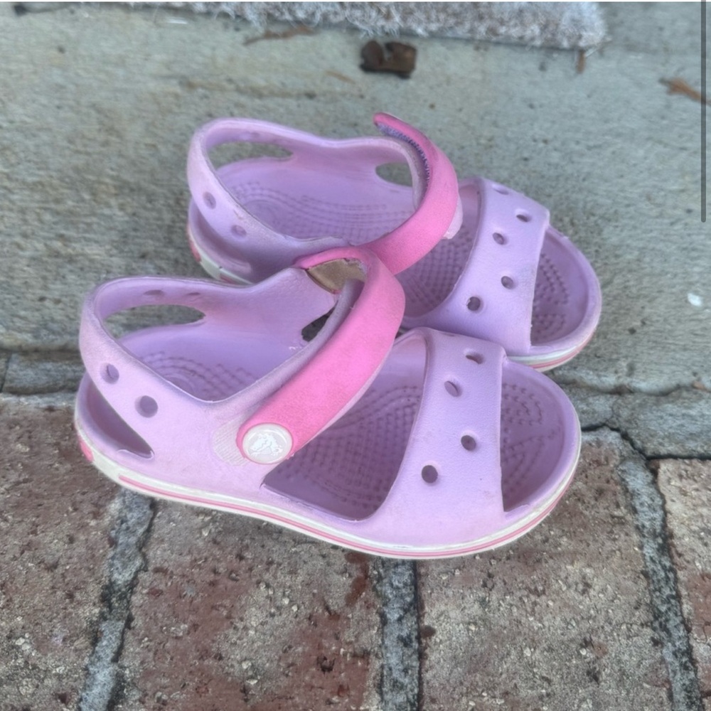 Kids Pink Crocs Sandals